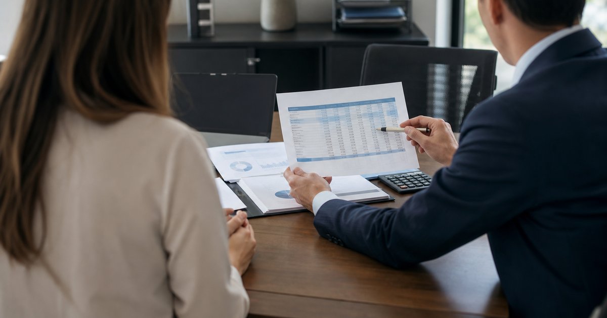 Tax professional reviewing a client's New York tax balance and payment options