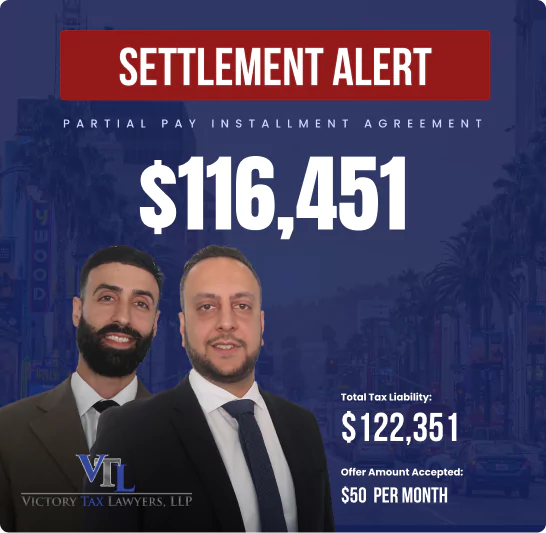 IRS Tax settlement Nebraska alert - $116,451